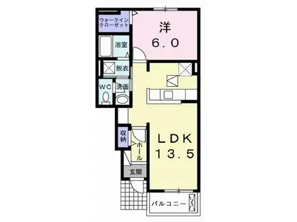 ブリズ コリーヌ(1LDK/1階)の間取り写真