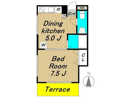 PRIMULA(1K/1階)の間取り写真