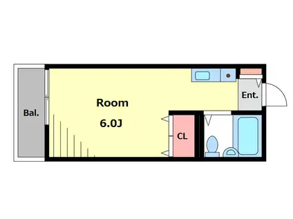 ロイヤルコート(ワンルーム/2階)の間取り写真