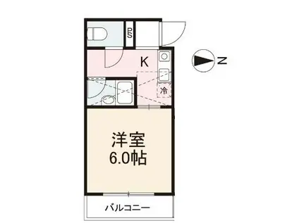 メゾン松福(1K/4階)の間取り写真