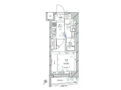グランドコンシェルジュ上池袋(1K/6階)の間取り写真