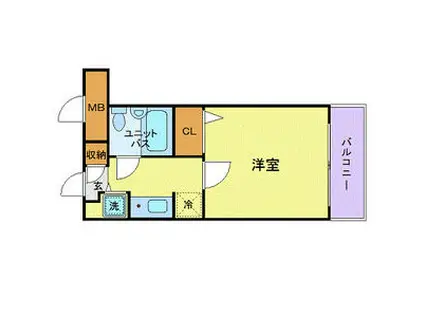 菱和パレス上北沢(1K/4階)の間取り写真