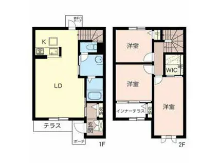 シャーメゾンレントII(3LDK/1階)の間取り写真