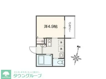 MELLAS大泉学園(1K/1階)の間取り写真