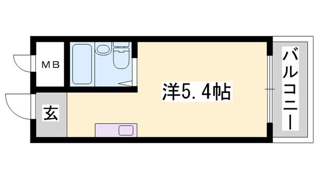 しらさぎメモリアル(ワンルーム/1階)の間取り写真