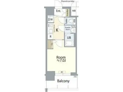 エスプレイス名古屋神宮前(1K/3階)の間取り写真