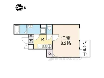 グランデコート御園橋(1K/3階)の間取り写真