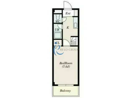 マンション大和(1K/4階)の間取り写真