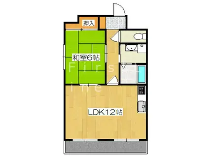 メゾン・ド・シプレ(1LDK/4階)の間取り写真