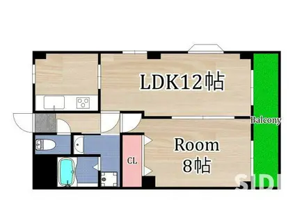 メゾンSHINMORI(1LDK/4階)の間取り写真