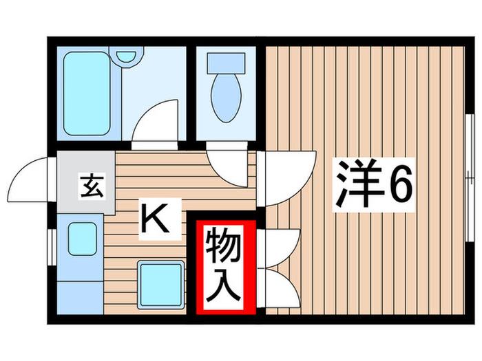 コーポくら家(1K/2階)の間取り写真