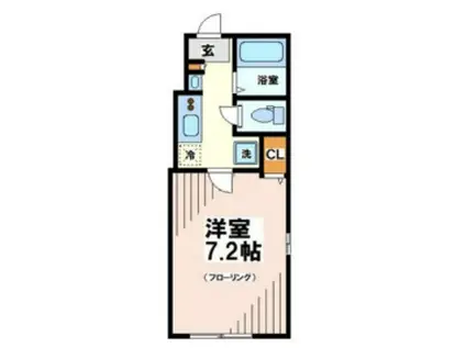 グランクオール HILLS青砥(1K/2階)の間取り写真