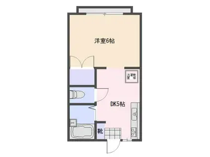 野方3丁目アパート(1DK/2階)の間取り写真