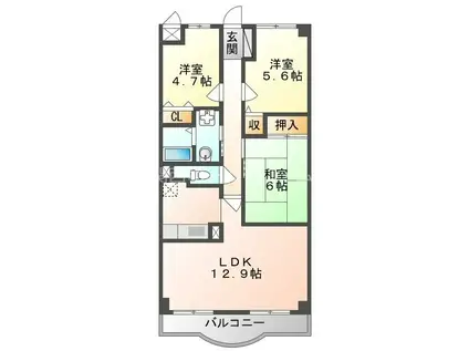 グランエスポワール(3LDK/4階)の間取り写真