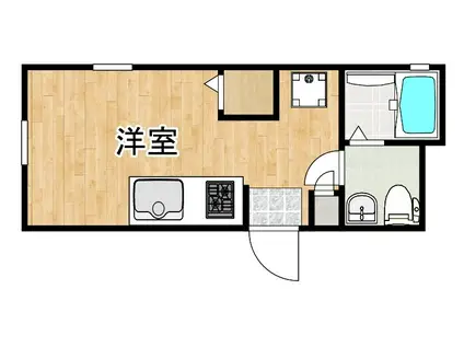 LEGIOIE本陣駅(ワンルーム/1階)の間取り写真