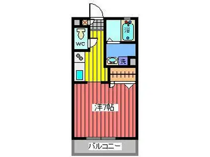 SUNNY MOON(1K/1階)の間取り写真