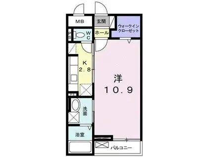 ＪＲ東海道本線 藤枝駅 徒歩5分 4階建 築10年(1K/1階)の間取り写真