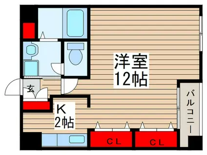 グランフォレスト(1K/2階)の間取り写真