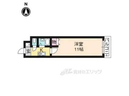 シャン・ド・フルール(1K/4階)の間取り写真