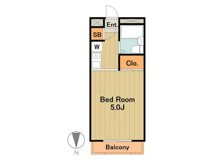 ハイツ・トーン(1K/3階)の間取り写真