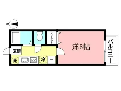 グリーンハイツ(1K/1階)の間取り写真