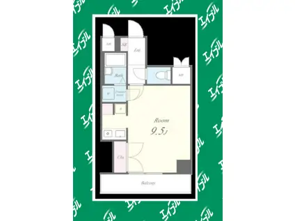 モア・ハナノキ(ワンルーム/2階)の間取り写真