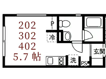 MDM西巣鴨(ワンルーム/3階)の間取り写真