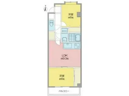 KSプラネット(2LDK/3階)の間取り写真