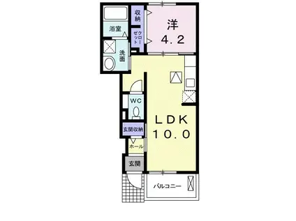 サニープレイス大平(1LDK/1階)の間取り写真