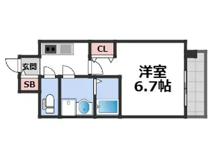 ワールドアイ大阪イースト CITY(1K/11階)の間取り写真