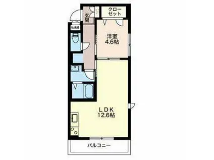 エトワールマリン(1LDK/1階)の間取り写真