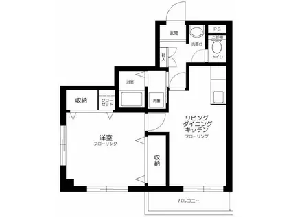 コンフォート日暮里(1LDK/3階)の間取り写真