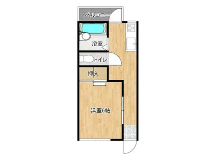 SUNGREAT長沢(1K/1階)の間取り写真