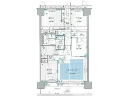 エステムコート香里園(4LDK/14階)の間取り写真