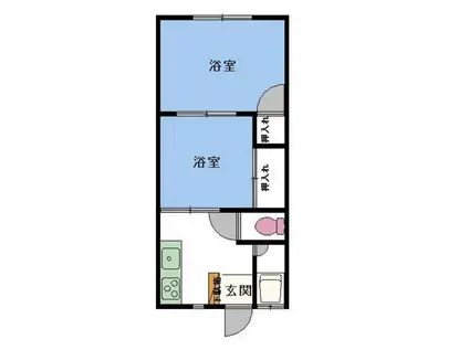 フラットカメリア(2K/2階)の間取り写真