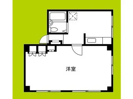 ロイヤルマツイ(1K/4階)の間取り写真