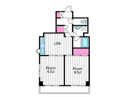 コートハイム横浜(2LDK/4階)の間取り写真