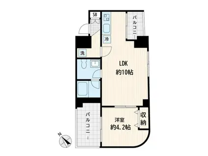 グランドゥオ小石川(1LDK/7階)の間取り写真