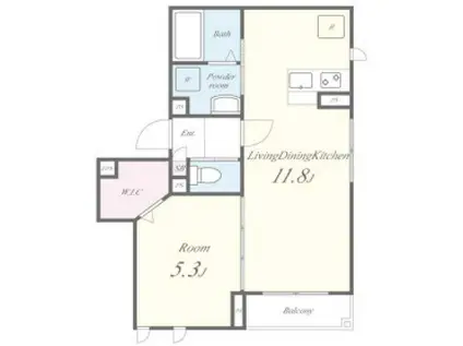 フレジエ(1LDK/2階)の間取り写真