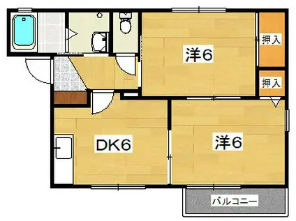 トロア・ドーモ(2DK/1階)の間取り写真