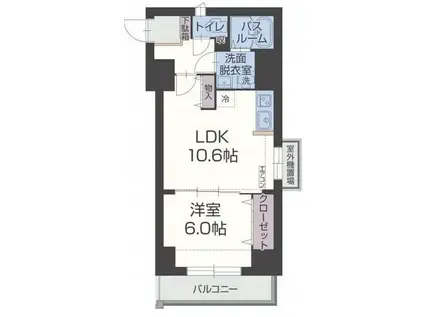 シェリーグランデ(1LDK/2階)の間取り写真