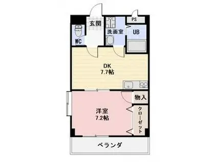 LIMPIAチトセ(1DK/3階)の間取り写真