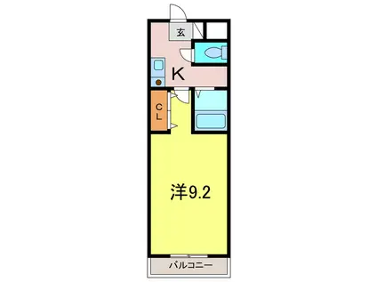 A・CITY弁天(1K/4階)の間取り写真