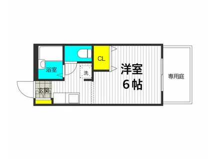 ステ‐ジアAT(1K/2階)の間取り写真