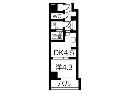 ルネサンスコート築地(1DK/2階)の間取り写真