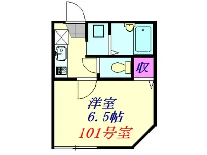 プランドール春岡(1K/1階)の間取り写真