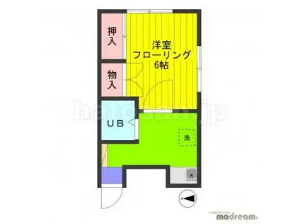 本橋メゾン(1K/2階)の間取り写真