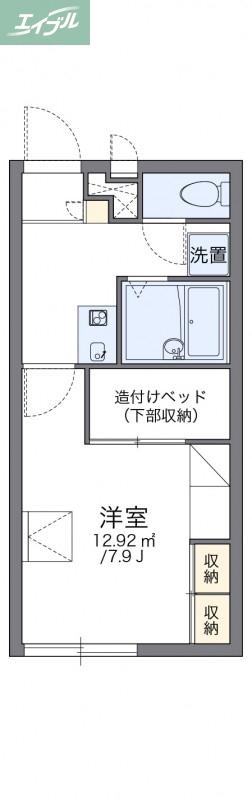 レオパレスAYUNA(1K/2階)の間取り写真