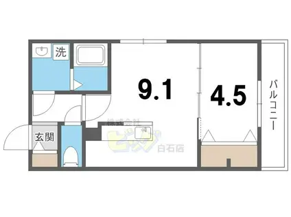 ASTER NANGOXIV(1LDK/3階)の間取り写真