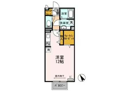 ソフィアルーチェ(ワンルーム/2階)の間取り写真